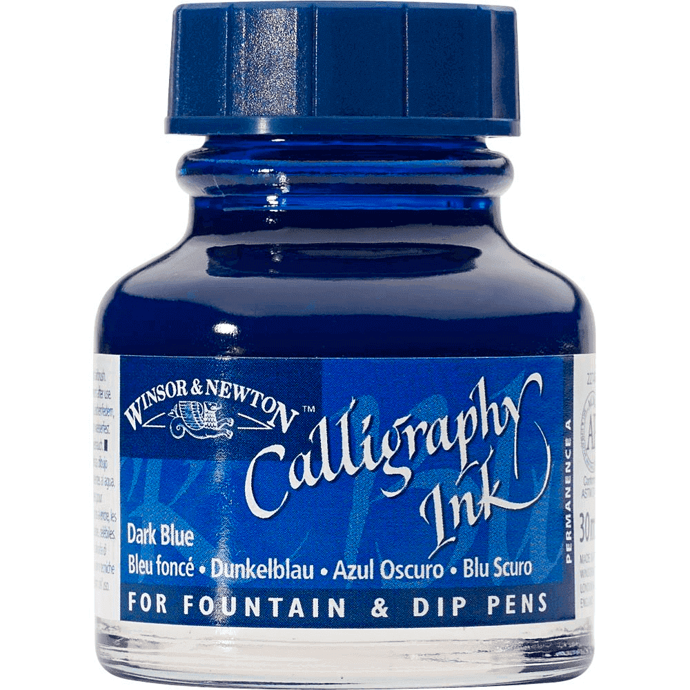 Tinta Para Caligrafia Winsor & Newton 30ml Dark Blue